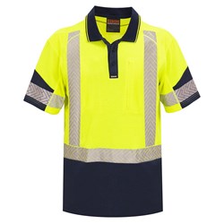 Polo Day/Night Quick-Dry Cotton Backed Yellow/Navy 8XL