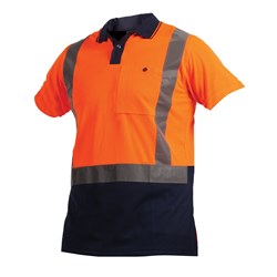 Polo Day/Night Polyester Orange/Navy L