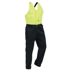 Overall Workzone Easy Action Polycotton Zip Spruce/Yellow 97R