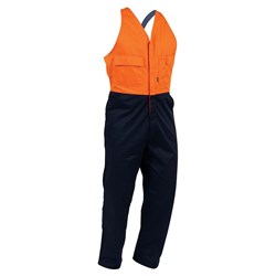 Overall Easy Action Domed Cotton Orange/Navy 122R
