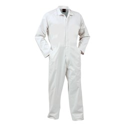 Overall Workzone Lightweight Polycotton Food Industry Zip White 117R