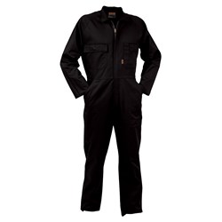 Overall Workzone Cotton Zip Black 88R