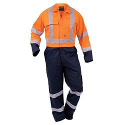 Overall Workzone Day/Night Cotton Zip Orange/Navy 97R