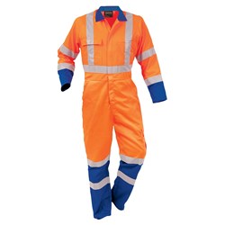 Overall Ttmc Polycotton Zip Royal Blue/Orange 117R