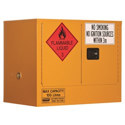 FLAMMABLE LIQUID STORAGE CABINET: 100L - 2 DOORS - 1 SHELF