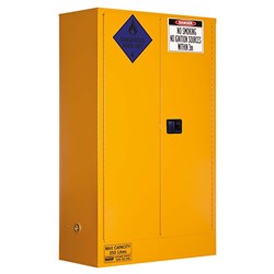 CLASS 4 DANGEROUS GOODS STORAGE CABINET: 250L - 2 DOORS - 3 SHELVES