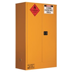 FLAMMABLE LIQUID STORAGE CABINET: 250L - 2 DOORS - 3 SHELVES