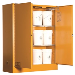 Toxic Substance Storage Cabinet: 250L Xl - 2 Doors - 3 Shelves
