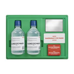 Eyewash Station Open With Mirror