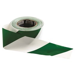 Barricade Tape - 100M X 75Mm Green & White