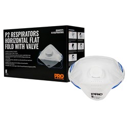 Horizontal Flat Fold P2 Respirator with Valve Box of 10