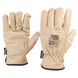 Riggamate Lined Glove - Pig Grain Leather Large