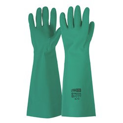 45Cm Green Nitrile Gauntlet Gloves Large (9)