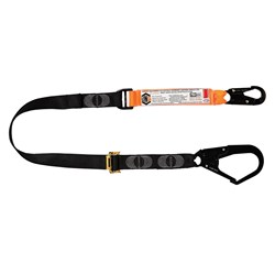 Elite Single Leg Shock Absorbing 2M Adjustable Lanyard with Hardware SN & SD