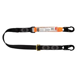 Elite Single Leg Shock Absorbing 2M Adjustable Lanyard with Hardware SN X2