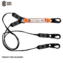 Elite Double Leg Shock Absorbing Webbing Lanyard with Hardware SN X3