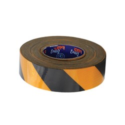 Self Adhesive Reflective Hazard Tape Yellow & Black. 50m x 50mm