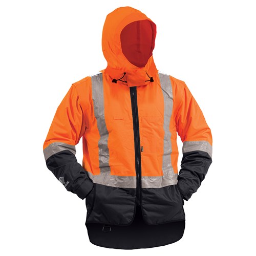 Jacket Stamina Day/Night Zip Off Sleeves Orange/Navy (Vnppowr)
