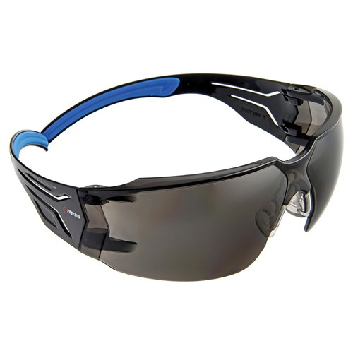 PROTEUS 4 SAFETY GLASSES SMOKE LENS SUPER FLEX ARMS