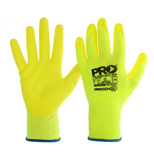 ASSASSIN Nitrile Grip Glove Fluro Yellow