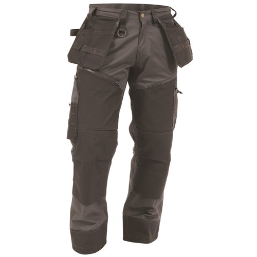 Trouser Craftsman Polycotton Multipocketed Black/Grey (TCBPC)