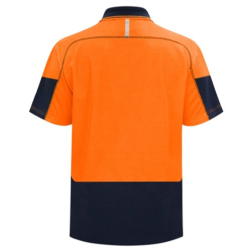 Polo Day Only Quick-Dry Cotton Backed Orange/Navy