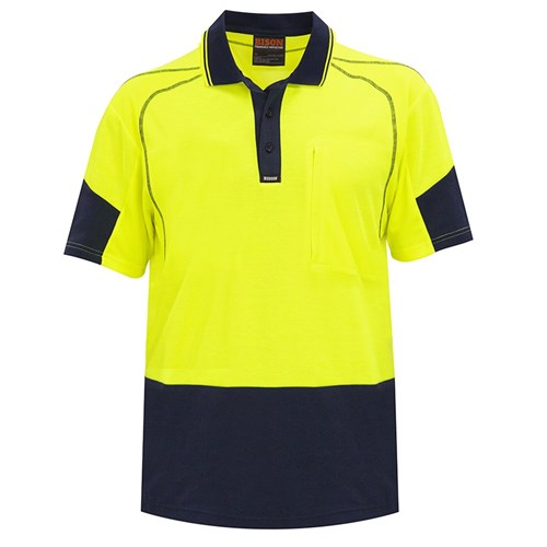 Polo Day Only Quick-Dry Cotton Backed Yellow/Navy