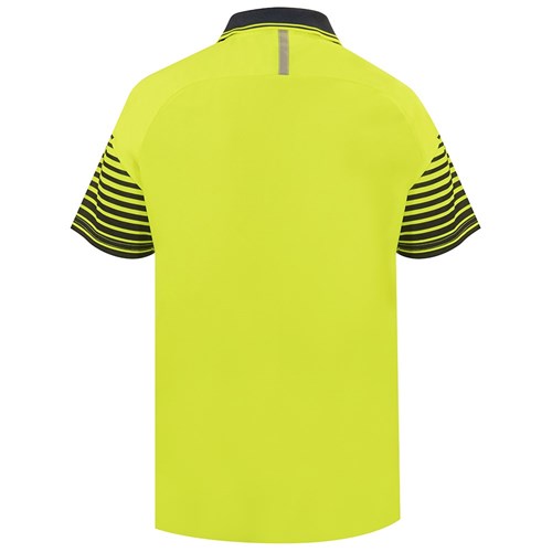 Polo Day Only Polyester Yellow Stripe Design