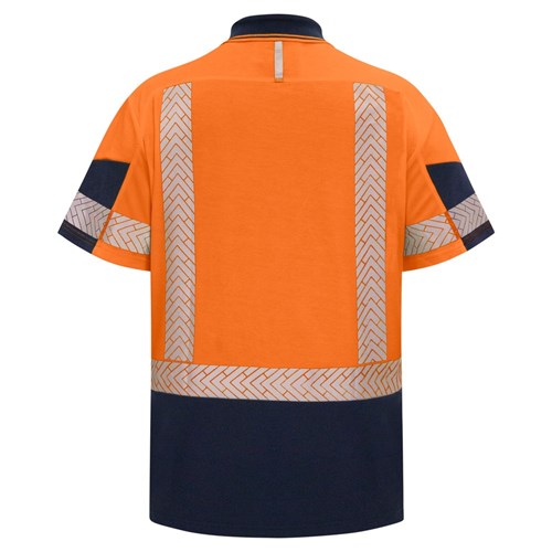 Polo Day/Night Cotton Backed Orange/Navy