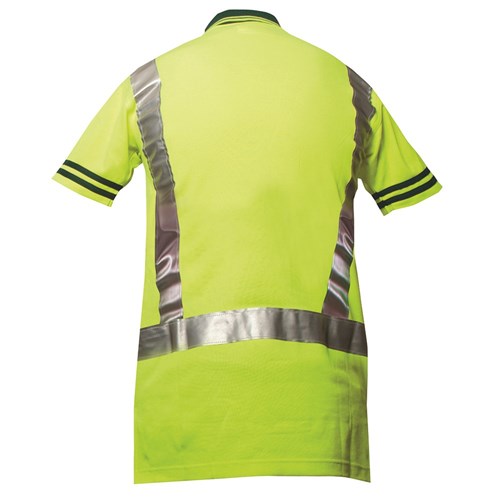 Polo Day/Night Quick-Dry Cotton Backed Yellow/Green
