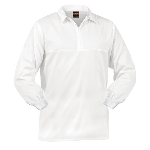 Jerkin Workzone 240Gsm Polycotton Food Industry Zip White (Jfnpcmw)