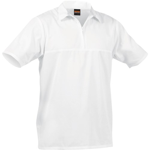 Jerkin Workzone Lightweight Polycotton Food Industry Zip White (Jsnpclw)