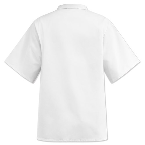 Jerkin Workzone Polycotton Food Industry Domed Short Sleeve White