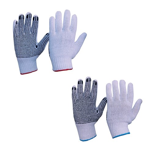 Knitted Poly/Cotton With PVC Dots Glove