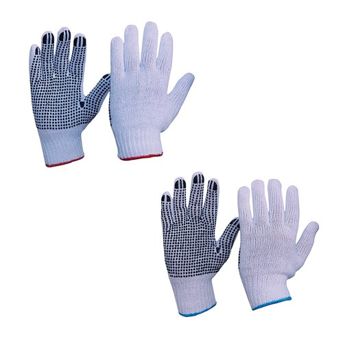 Knitted Poly/Cotton With Pvc Dots Glove