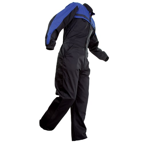Overall Euro Polycotton Zip Black/Royal Blue (CEZPC)
