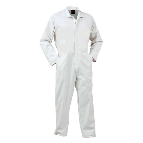 Overall Workzone Lightweight Polycotton Food Industry Zip White (Fonpclw)