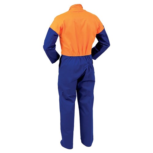 Overall Workzone Day Only Polycotton Zip Royal Blue/Orange (DOPPC)