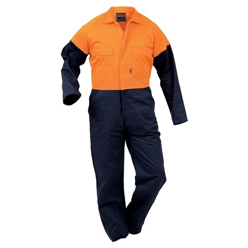 Overall Workzone Day Only Cotton Zip Orange/Navy (DOPCO)