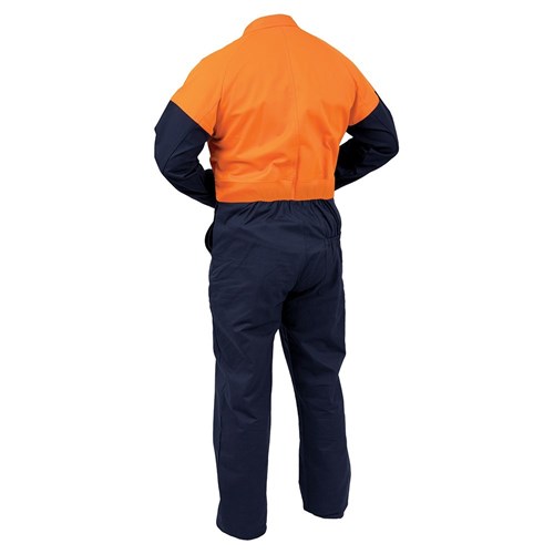 Overall Workzone Day Only Cotton Zip Orange/Navy (DOPCO)