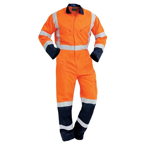 Overall Workzone TTMC-W17  Cotton Zip Orange/Navy (CTPCOLW)