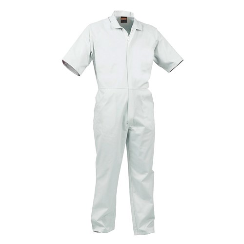 Overall Workzone Lightweight Polycotton Food Industry Zip White (FSNPCLW)