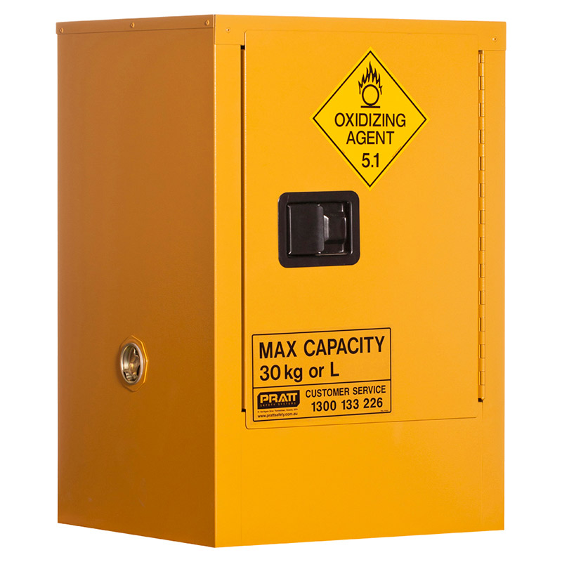 Oxidizing Agent Storage Cabinet: 30L - 1 Door - 1 Shelf
