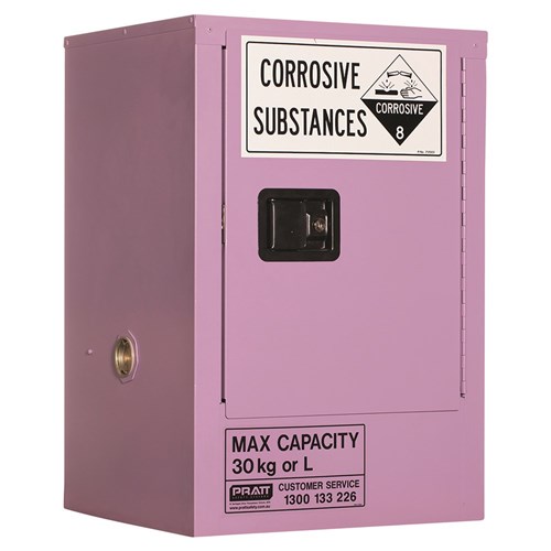 CORROSIVE SUBSTANCE STORAGE CABINET: METAL - 30L - 1 DOOR - 1 SHELF