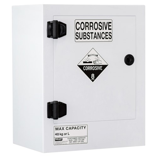 CORROSIVE SUBSTANCE STORAGE CABINET: POLYPROPYLENE - 40L - 1 DOOR - 1 SHELF