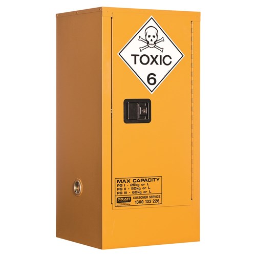 TOXIC SUBSTANCE STORAGE CABINET: 60L - 1 DOOR - 2 SHELVES