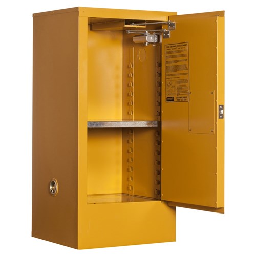 Toxic Substance Storage Cabinet: 60L - 1 Door - 2 Shelves