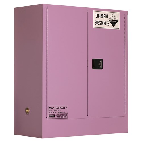 Corrosive Substance Storage Cabinet: Metal - 160L - 2 Doors - 2 Shelves
