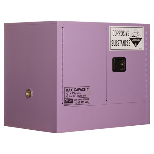 CORROSIVE SUBSTANCE STORAGE CABINET: METAL - 100L - 2 DOORS - 1 SHELF