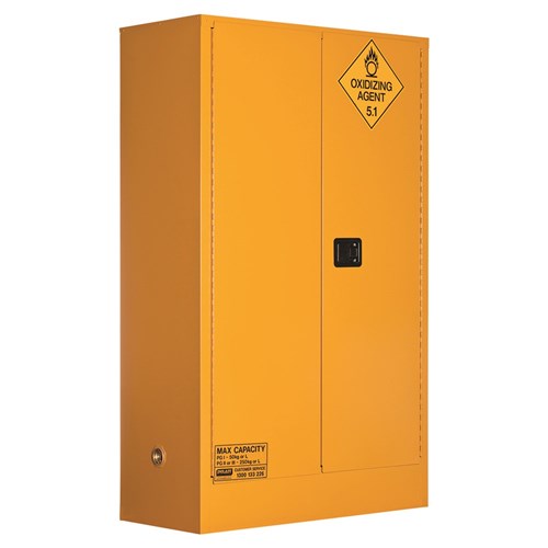 OXIDIZING AGENT STORAGE CABINET: 250L - 2 DOORS - 3 SHELVES